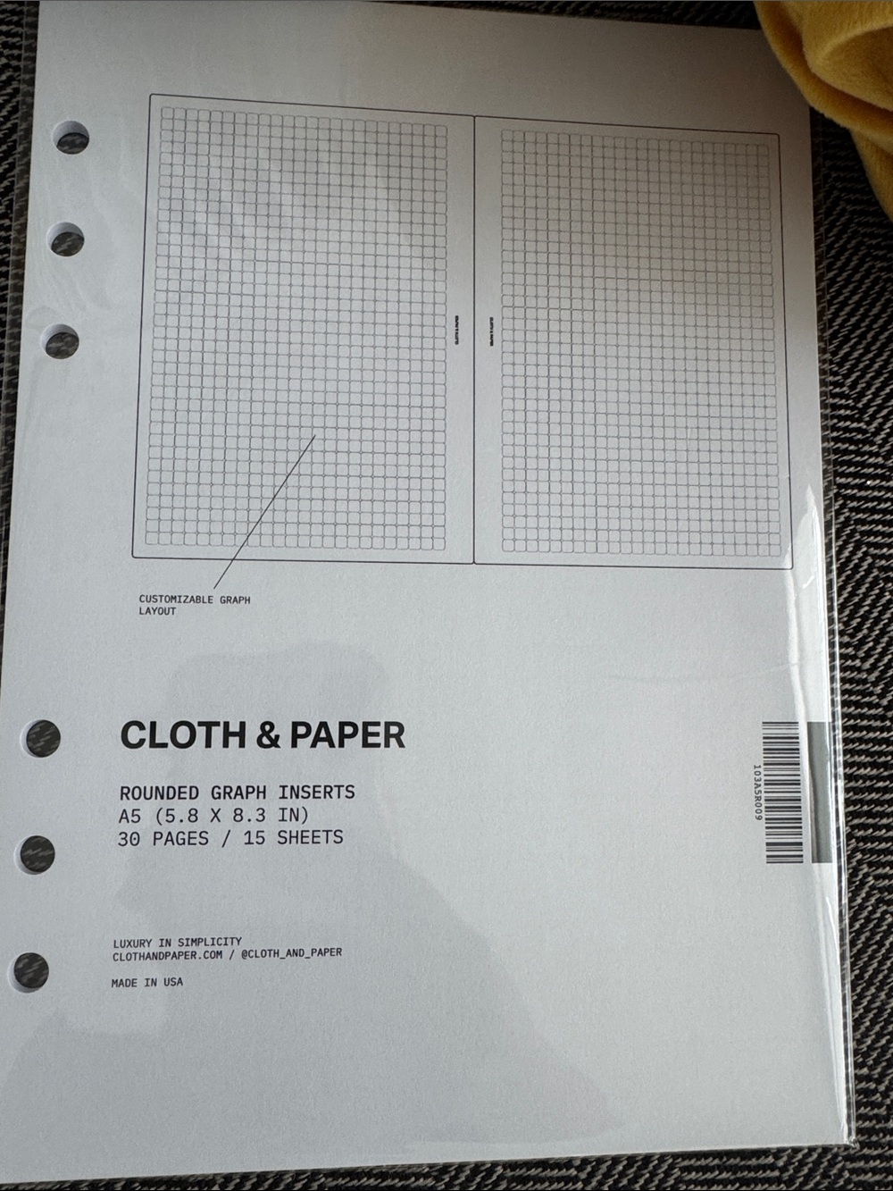 Cloth & Paper A5 Dashboard Duo & Refillabe Graph Paper Set - Picture 4 of 7